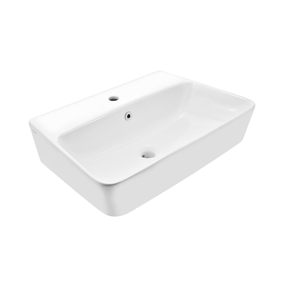 Фото WALL HUNG BASIN WITH FIXING ACCESSORIES - ARTIZE SWARE - ( WHITE - ARTIZE DESIGNER - 650x450 mm - 26inchX18inch ) | SKU: ADS-WHT-64805