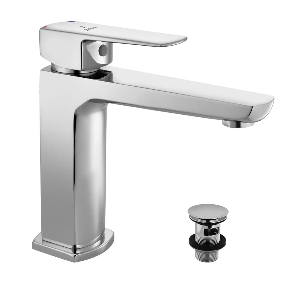 Фото Однорычажный смеситель для раковины с клик-клак клапаном