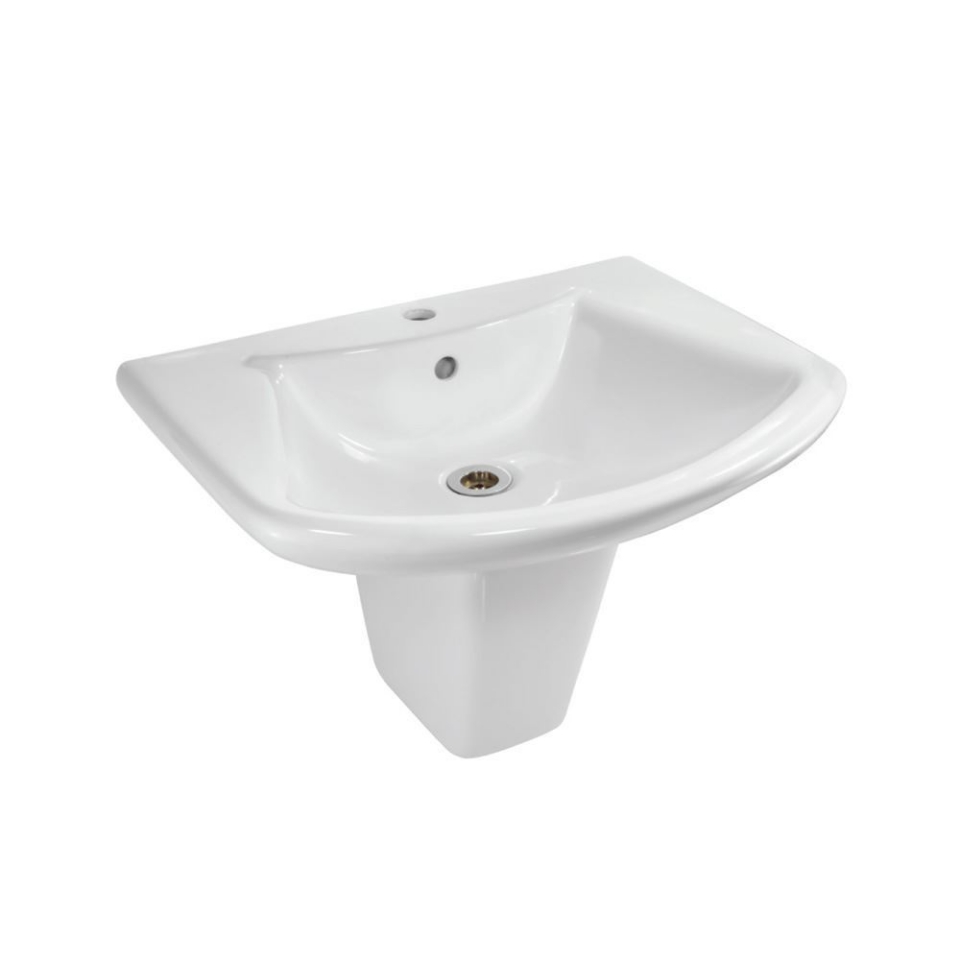 Wall Hung Basin with Half Pedestal